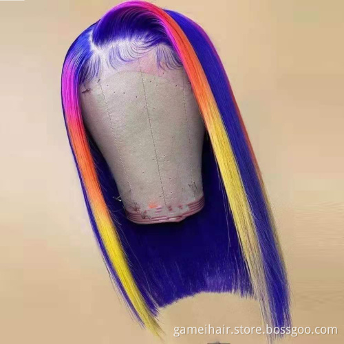 Transparent HD 613 Ombre Bob Half Lace Front Wig Human Hair Blonde Human Hair Full Lace Wig Blonde 613 Hd Lace Frontal Bob Wig